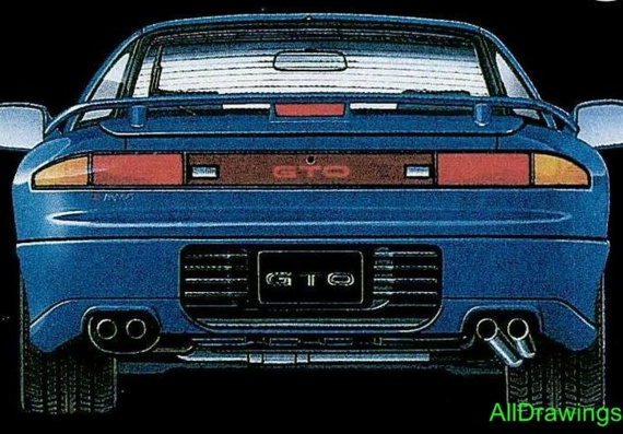 Mitsubishi 3000GT, GTO Twin Turbo (1992) (Мицубиси 3000ГТ, ГТО Твин Турбо (1992)) - чертежи (рисунки) автомобиля